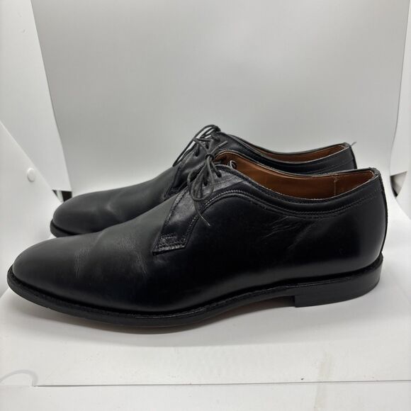 Allen Edmonds Grantham Mens Size 11.5 D Black Plain Toe Derby Dress Oxford Shoes main image 4
